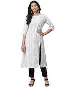 Black plain cotton ethnic-kurtis