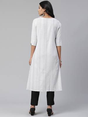 Black plain cotton ethnic-kurtis 2
