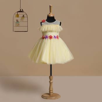 Lemon faux_georgette kids frocks 1