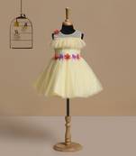 Lemon faux_georgette kids frocks