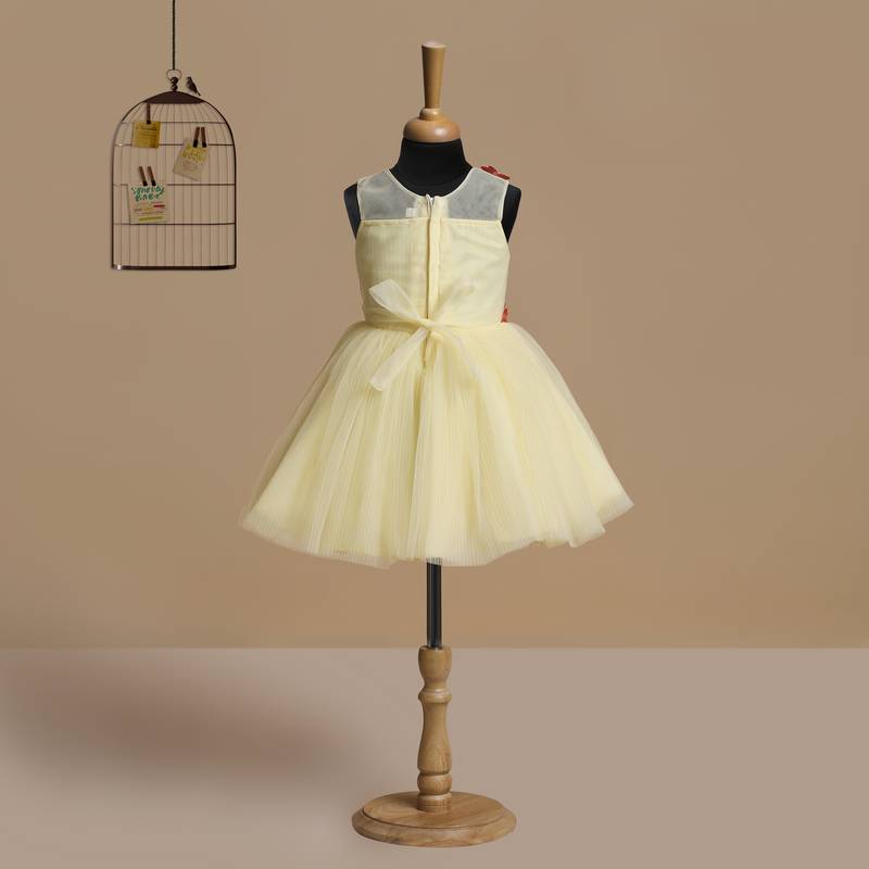 Lemon faux_georgette kids frocks