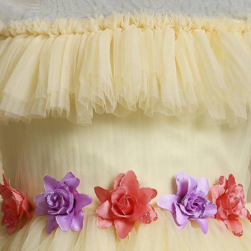 Lemon faux_georgette kids frocks