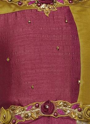 brown polyester kids girl gowns 3