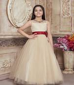fawn polyester kids girl gowns