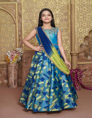 green polyester dress 1