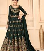 Green Multi Embroidered Anarkali Suit