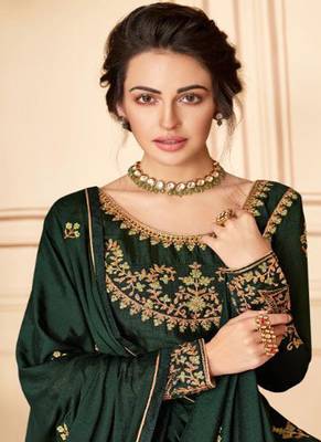 Green Multi Embroidered Anarkali Suit 2