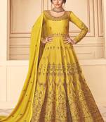 Yellow Multi Embroidered Anarkali Suit