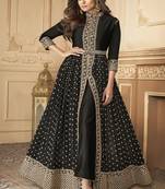  Shamita Shetty Black Golden Slit Style Pant suits