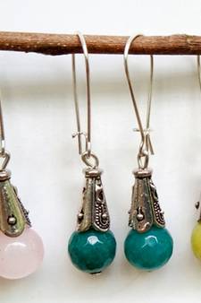 Orange agate earrings