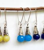 Maroon agate earrings