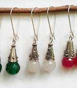 Maroon agate earrings