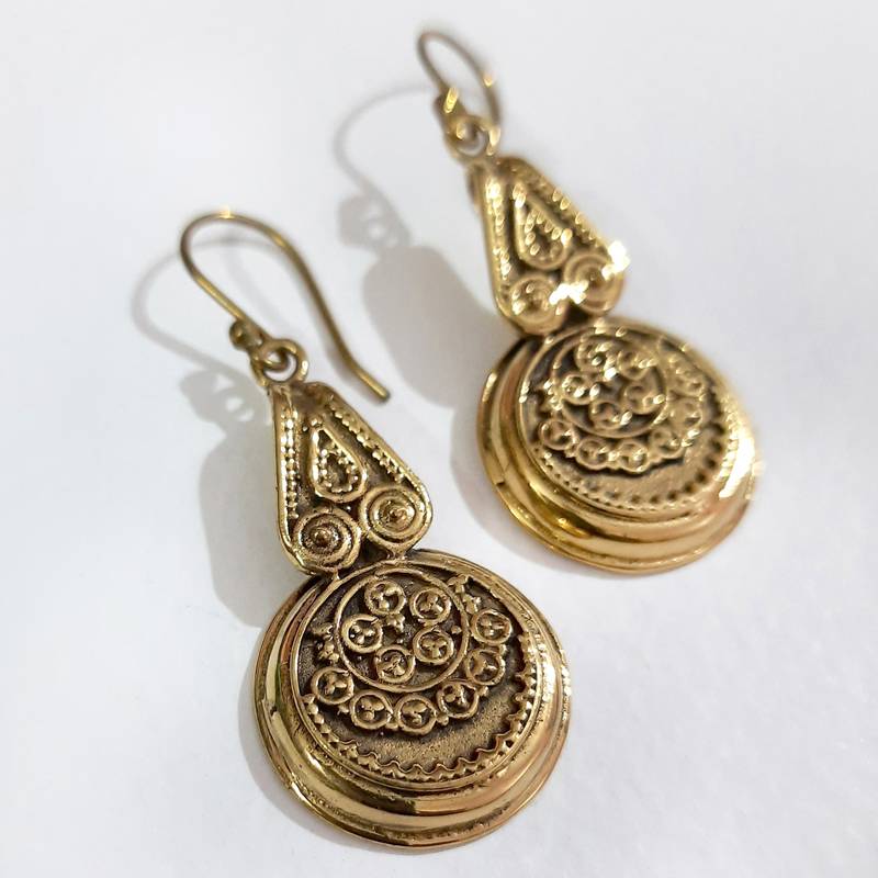 Bronze agate earrings