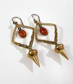 Bronze agate earrings