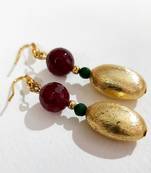 Maroon agate earrings