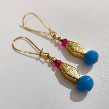 Blue agate earrings 1