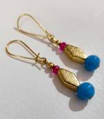 Blue agate earrings