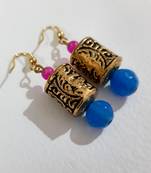 Blue agate earrings