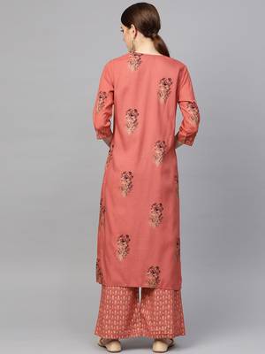 Red printed viscose rayon ethnic-kurtis 2