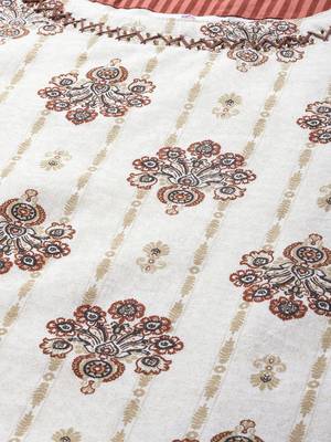 Cream printed cotton ethnic-kurtis 5