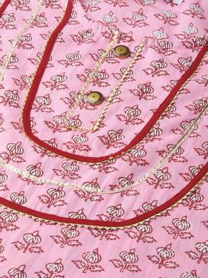 Pink printed cotton ethnic-kurtis 5