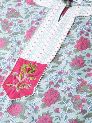 Green printed cotton ethnic-kurtis 5