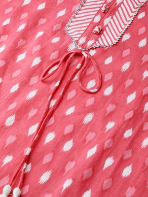 Red printed cotton ethnic-kurtis 5