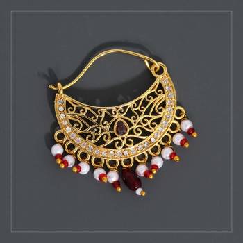 Maroon nose-ring 1