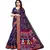 Blue Art Silk Floral Printed Saree With Blouse