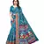 Blue Art Silk Floral Printed Saree With Blouse