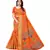 Orange Art Silk Floral Printed Saree With Blouse