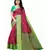 Pink Art Silk Floral Printed Saree With Blouse