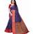 Blue Art Silk Floral Printed Saree With Blouse