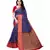 Blue Art Silk Floral Printed Saree With Blouse