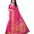 Pink Art Silk Floral Printed Saree With Blouse