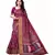 Purple Art Silk Floral Printed Saree With Blouse