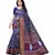 Blue Art Silk Floral Printed Saree With Blouse