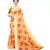 Orange Art Silk Floral Printed Saree With Blouse