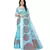 Blue Art Silk Floral Printed Saree With Blouse