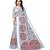 Grey Art Silk Floral Printed Saree With Blouse