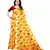 Yellow Saree With Red Floral Print Art Silk Saree With Blouse