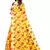 Yellow Saree With Red Floral Print Art Silk Saree With Blouse