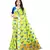 Yellow Saree With Blue Floral Print Art Silk Saree With Blouse