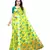 Yellow Saree With Blue Floral Print Art Silk Saree With Blouse