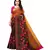 Brown Art Silk Floral Printed Saree With Blouse