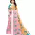 Orange & Pink Art Silk Floral Print Saree With Blouse