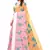 Orange & Pink Art Silk Floral Print Saree With Blouse