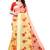 Pink & Yellow Art Silk Floral Print Saree With Blouse
