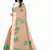 Brown & Green Art Silk Floral Print Saree With Blouse