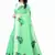 Green Art Silk Floral Printed Saree With Blouse